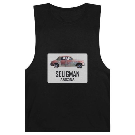 Old car city of Seligman in Arizonna, US Route 66 Barnard Tanks