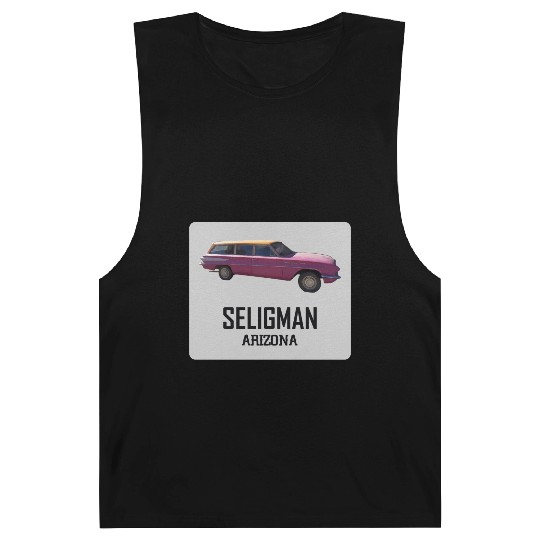 Old car city of Seligman in Arizonna, US Route 66 Barnard Tanks