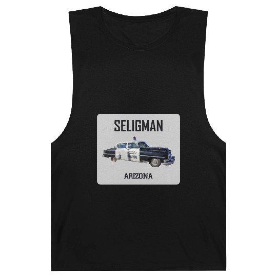 Old car city of Seligman in Arizonna, US Route 66 Barnard Tanks