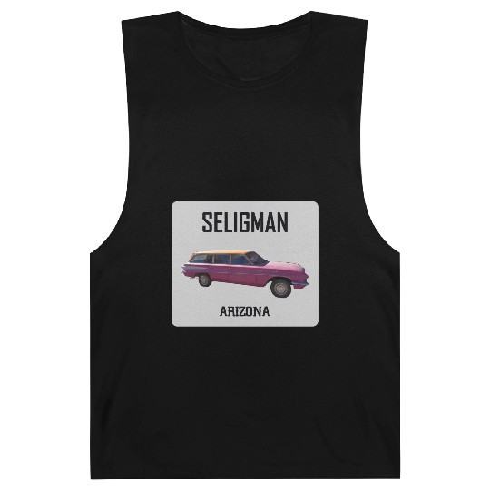 Old car city of Seligman in Arizonna, US Route 66 Barnard Tanks