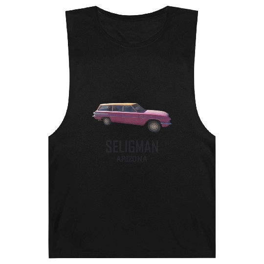 Old car city of Seligman in Arizonna, US Route 66 Barnard Tanks