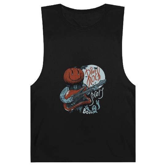Pump Rock Society Halloween Pumpkin Playing Guitar Barnard Tanks