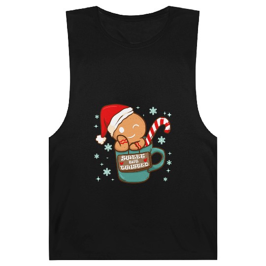 Sweet But Twisted Christmas Candy Cane Gingerbread Barnard Tanks