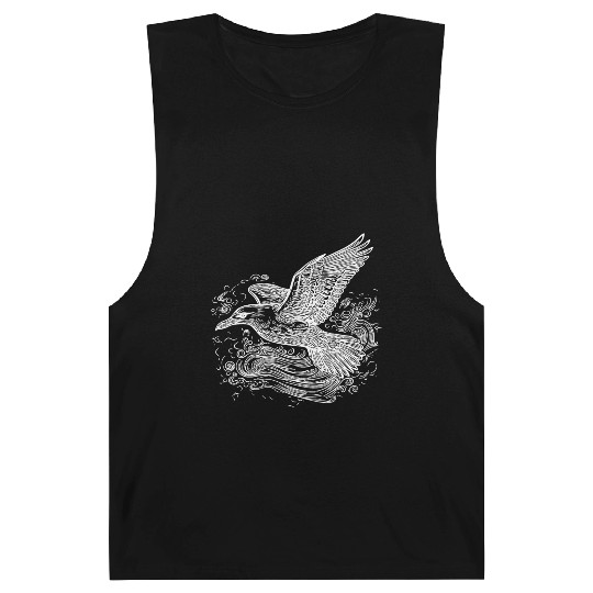 Elegant Flying Seagull Over The Water Barnard Tanks