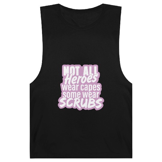 Not all heroes wear capes, some wear scrubs pinky Barnard Tanks