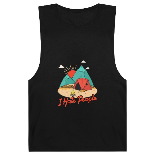 I Hate People I Love Camping Funny Barnard Tanks
