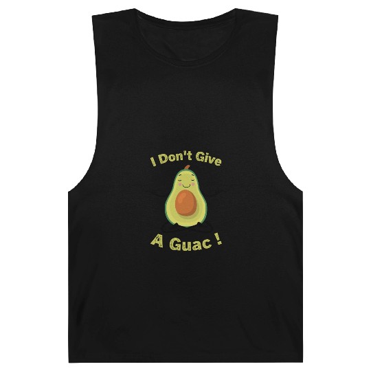 I Don't Give A Guac ! Funny Avocado Pun Green Barnard Tanks