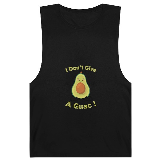 I Don't Give A Guac ! Funny Avocado Pun Green Barnard Tanks