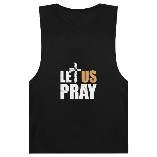 Let Us Pray Cross Christian Faith in God Jesus Barnard Tanks