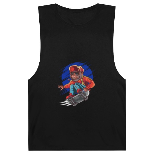 Monkey skater skateboard skateboarding Monkeys Barnard Tanks