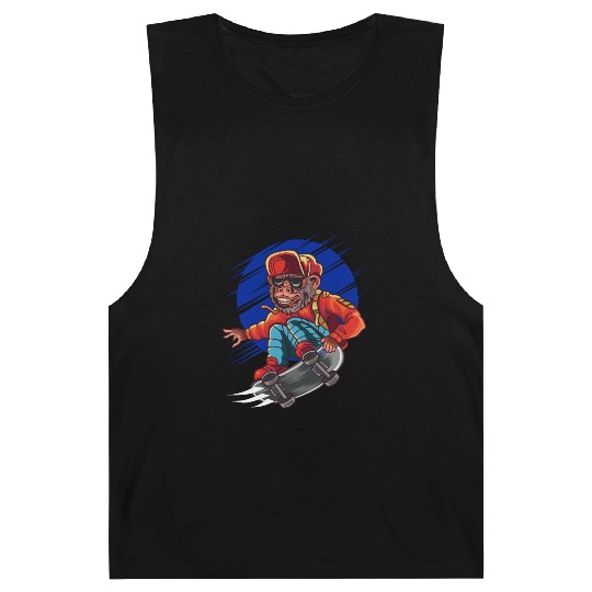 Monkey skater skateboard skateboarding Monkeys Barnard Tanks