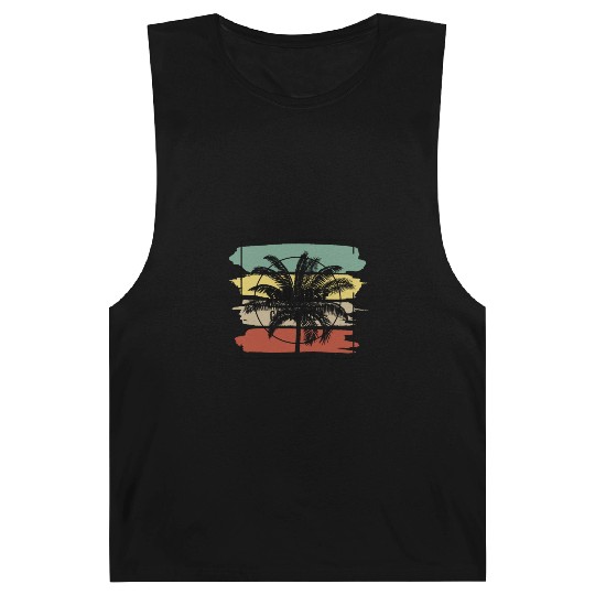 San Jose Costa Rica Palm Tree Retro Artistic Barnard Tanks