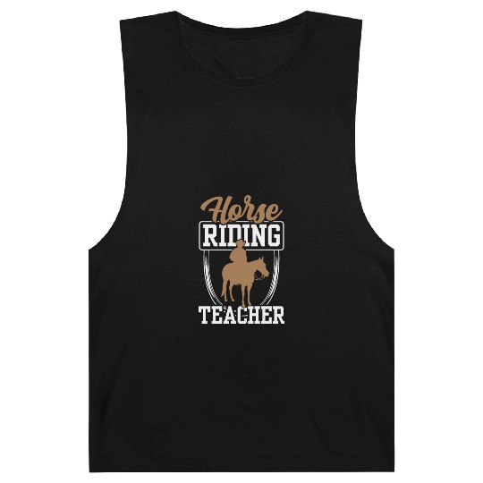 Horse Riding Teacher Equestrian Rider Lover Barnard Tanks