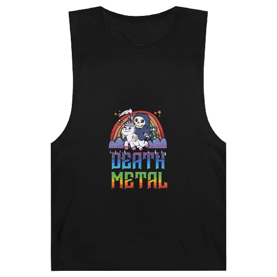 Death Metal & Unicorn Rainbow Barnard Tanks
