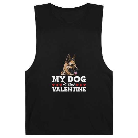 My Dog Is My Valentine Date Cute Doggy Barnard Tanks
