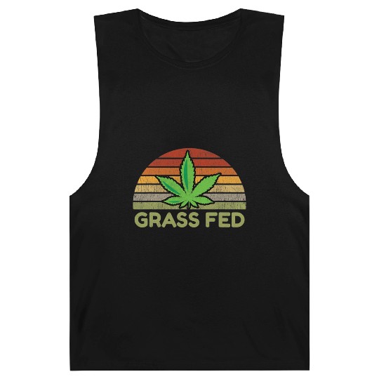 Grass Fed Hemp Farmer Weed Cannabis Marijuana Barnard Tanks