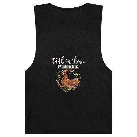 Women Chicken Lover Fall Autumn Farmer170 Barnard Tanks