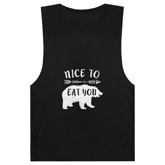 Nice to eat you funny Mountain lover Hiker Barnard Tanks