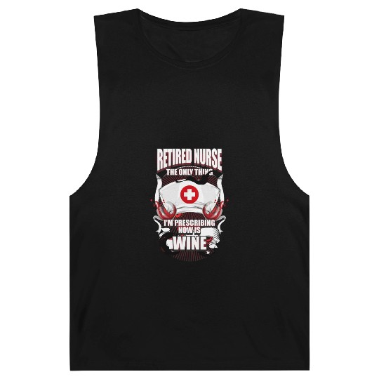 Funny Retired Nurse Wine Lover Nurse Barnard Tanks