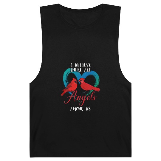 I Believe There Are Angels Among Us Cardinal Bird Barnard Tanks