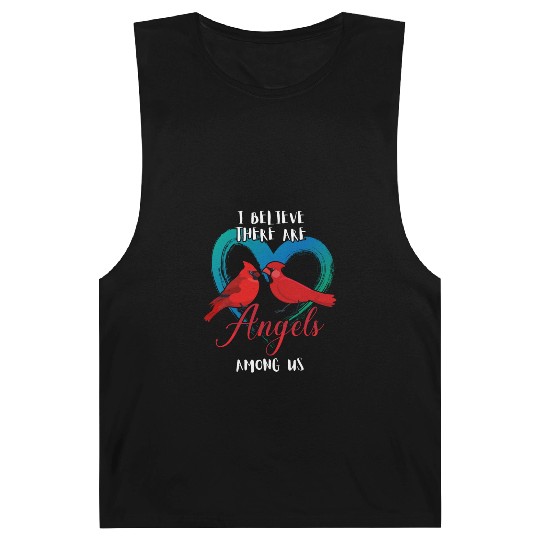 I Believe There Are Angels Among Us Cardinal Bird Barnard Tanks