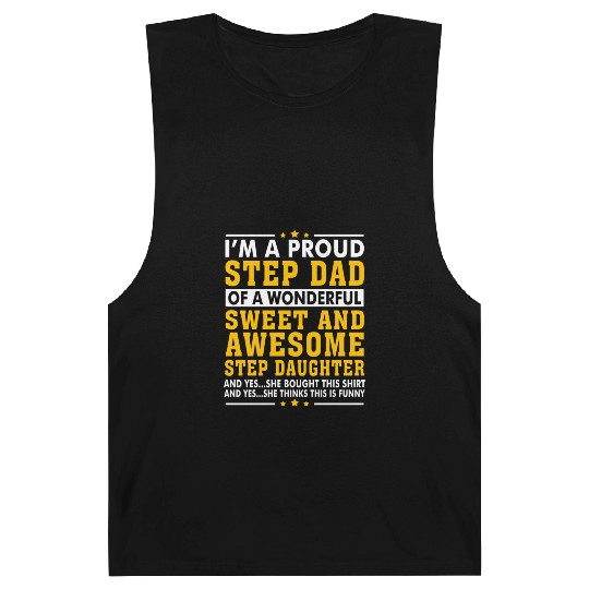 Funny Step Dad Barnard Tanks Fathers Day Gift Step Daughte