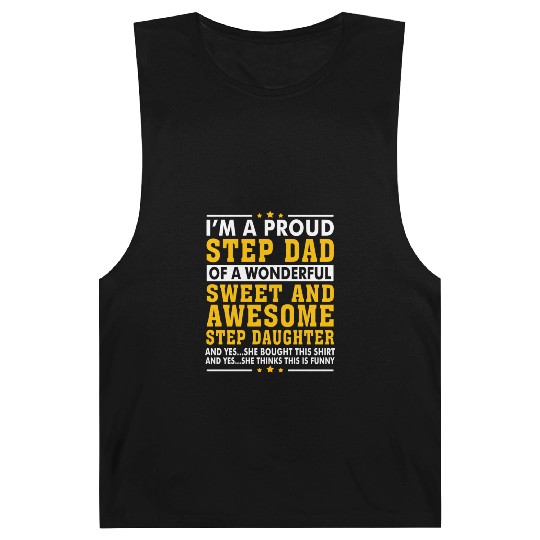 Funny Step Dad Barnard Tanks Fathers Day Gift Step Daughte