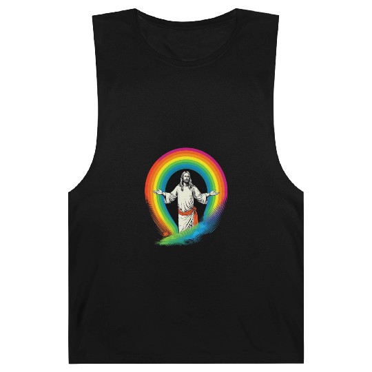 Rainbow Jesus: Embrace Love, Faith, and LGBTQ Barnard Tanks