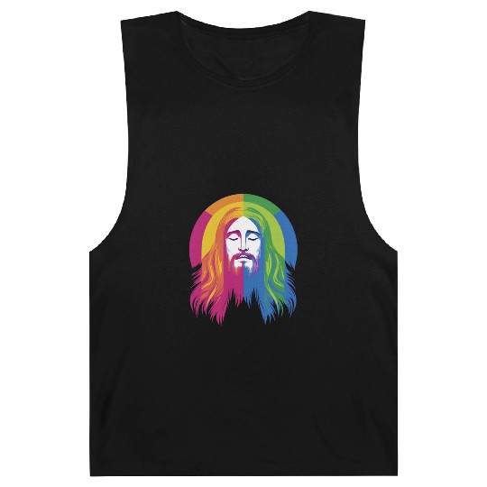 Rainbow Jesus: Embrace Love, Faith, and LGBTQ Barnard Tanks
