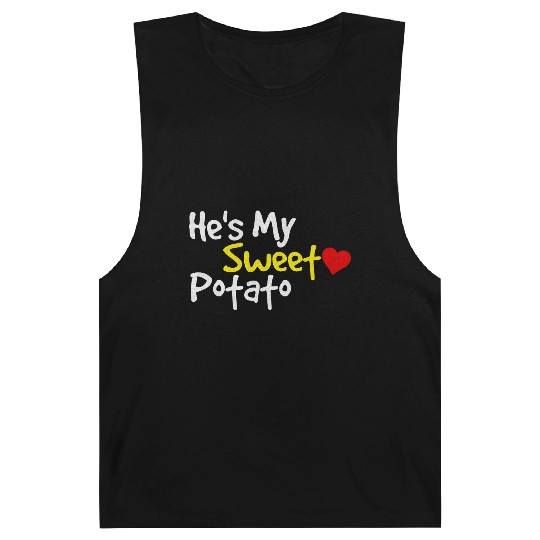 He s My Sweet Potato Funny Thanksgiving Couples Barnard Tanks