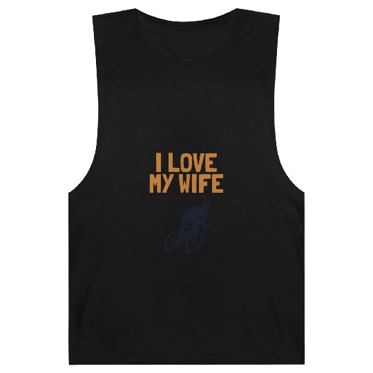 I love my Wife Cyclist Gravel City Bike Cyclist Barnard Tanks