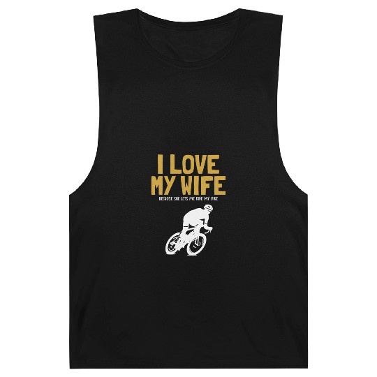 I love my Wife Cyclist Gravel City Bike Cyclist Barnard Tanks
