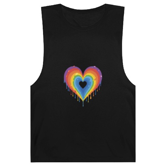 Embrace LGBT Pride: Rainbow Heart, Gay, Lesbian, Barnard Tanks