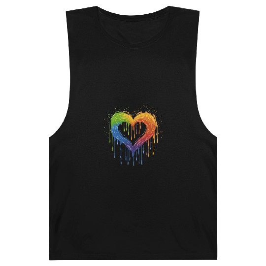 Love Without Limits: LGBTQ+ Rainbow Heart, Barnard Tanks