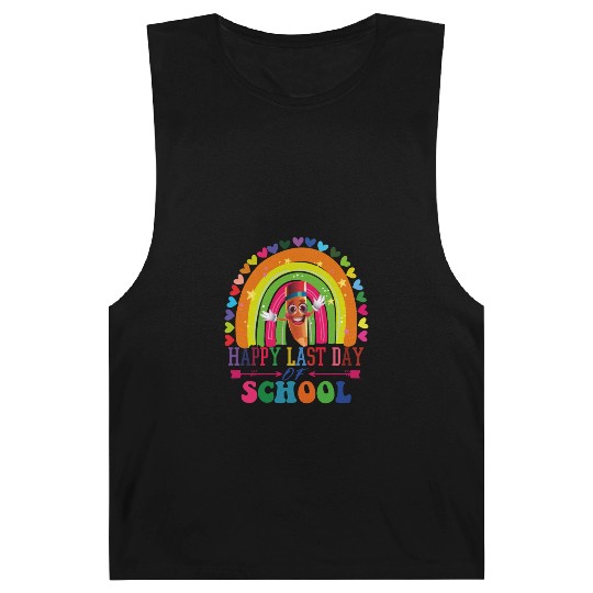 Groovy Happy Last Day of School Teacher Student Barnard Tanks