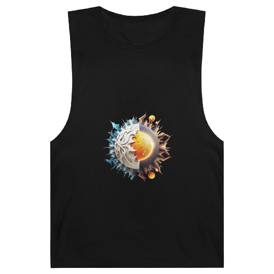 White background sun planet logo fantasy Barnard Tanks