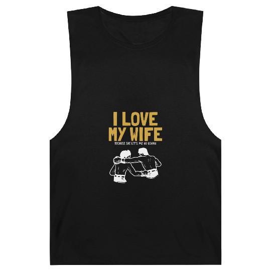 I love my Wife Boxer Kickboxer Fan Professional Barnard Tanks