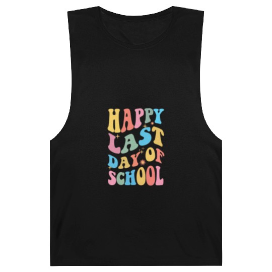 Groovy Happy Last Day of School Teacher Student Barnard Tanks