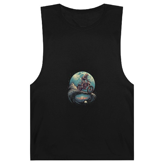 Dirt Bike Moon Motocross Motorcycle Riding Biker Barnard Tanks