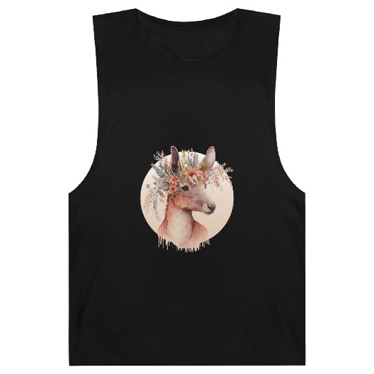 Cute Australian Kangaroo Flower Crown Animal Lover Barnard Tanks