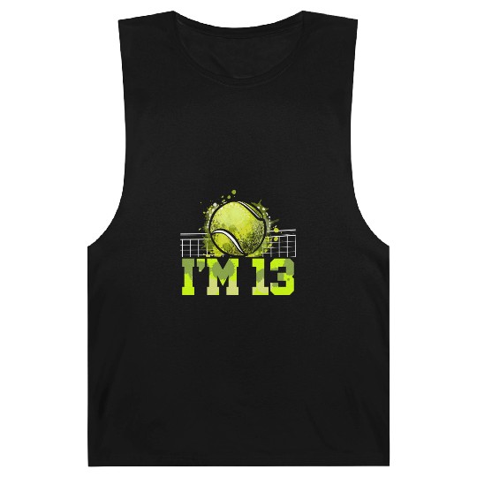 I'm 13 Racket Sports Tennis Player Teen 13th Barnard Tanks