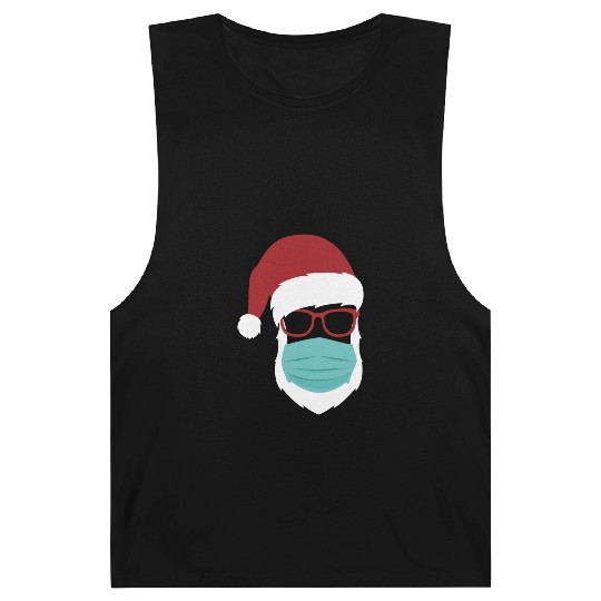 Hipster Santa with Face Mask santa claus 2021 Barnard Tanks