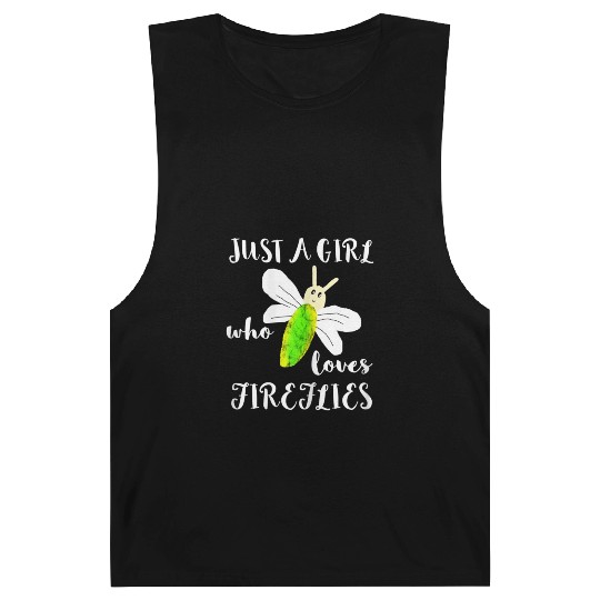 Just A Girl Who Loves Fireflies Lightning Bugs Barnard Tanks