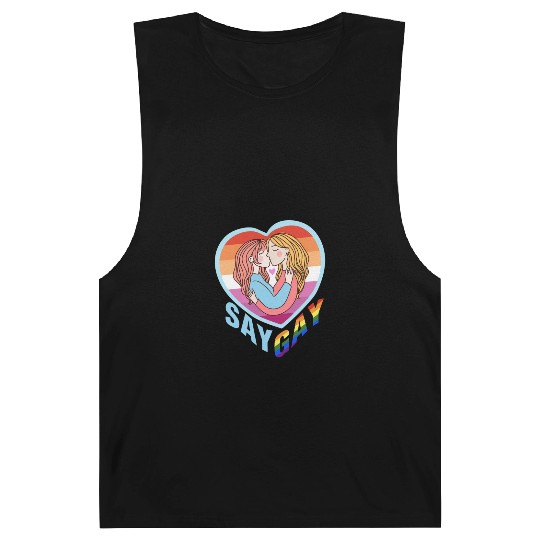 Say Gay Lesbian Couple Barnard Tanks