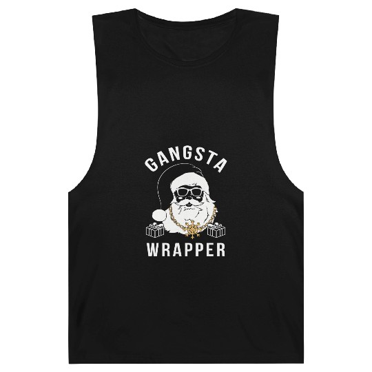 Gangsta Wrapper Gangster Santa Barnard Tanks