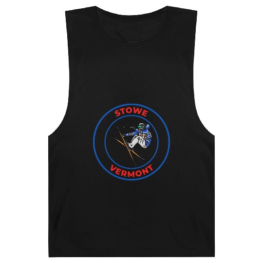 Retro Skiing in Stowe Vermont Holiday Souvenir Barnard Tanks