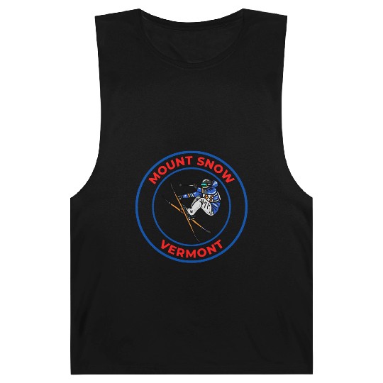 Retro Cool Skiing Mount Snow Vermont Souvenir Barnard Tanks