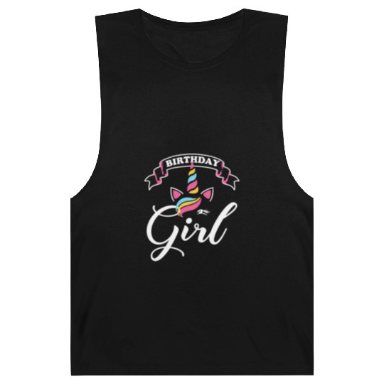 Rainbow Unicorn Happy Party Barnard Tanks