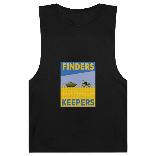 Funny Farmer Tractor Ukraine Flag Support Finders\ Barnard Tanks