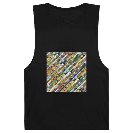 Wildlife Stripe Multi Color Collage Barnard Tanks